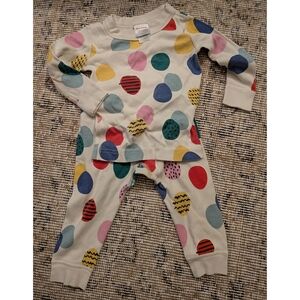 Hanna Andersson Multicolor Eggs Kids Pajama Set Size 2T
